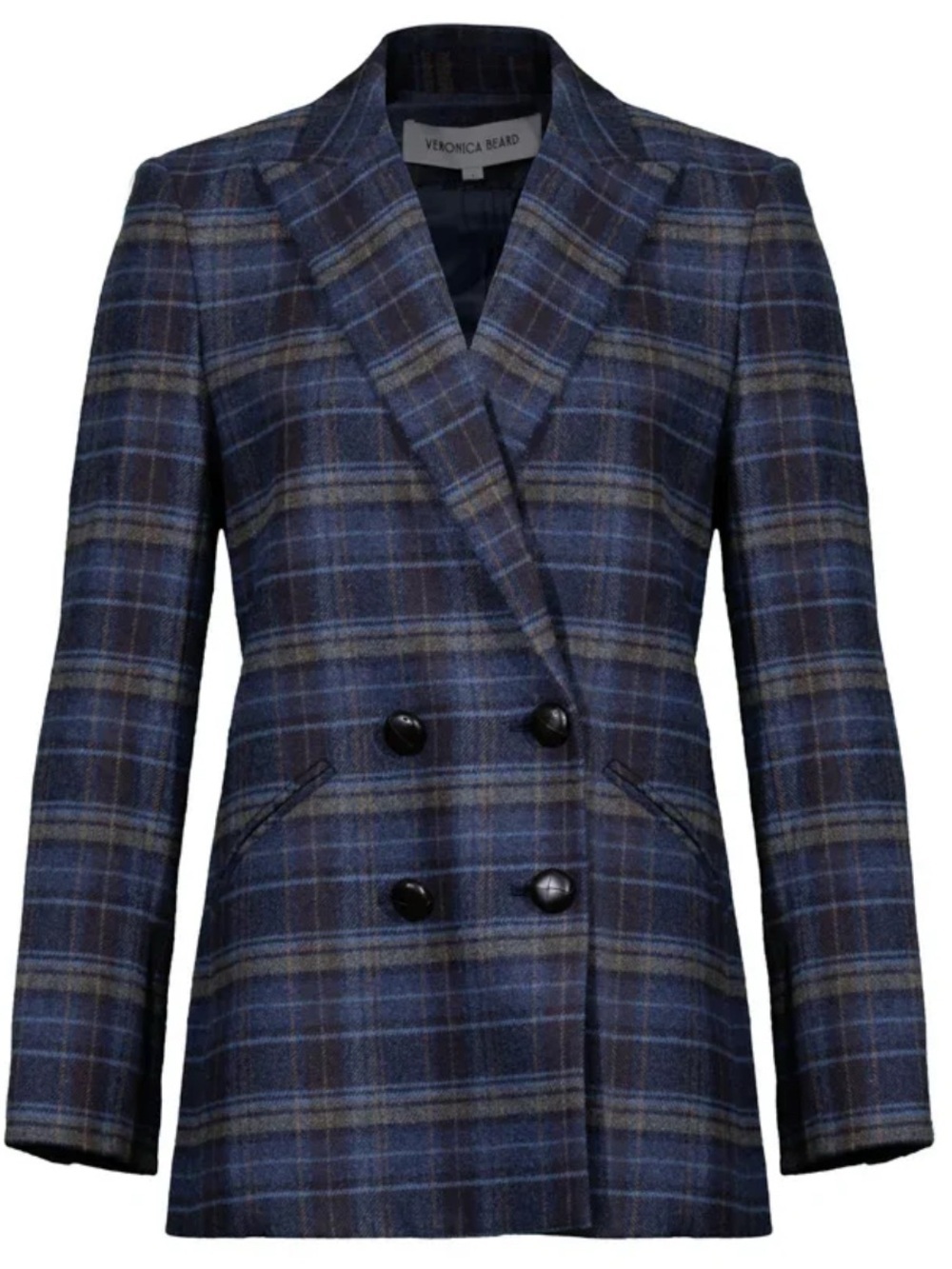 Veronica Beard Oria Dickey jacket blazer wool blend blue multi NWT